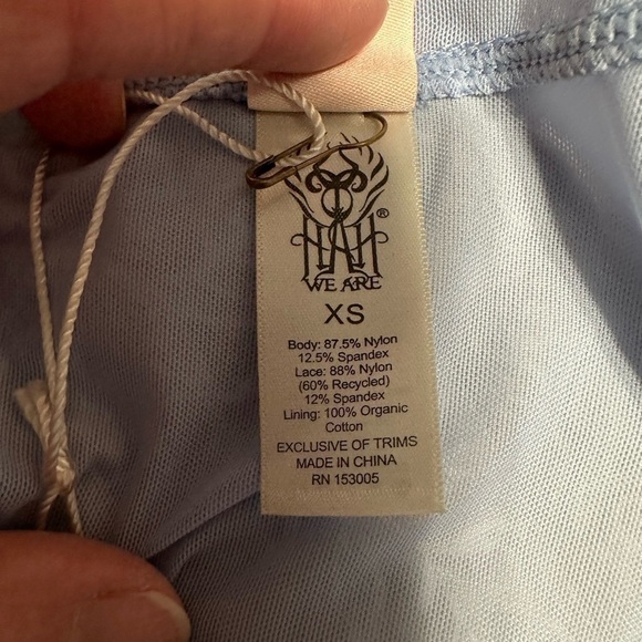 We Are HAH BLUE Body Glove Stretch-mesh Bodysuit, Size XS (v) - Picture 8 of 11